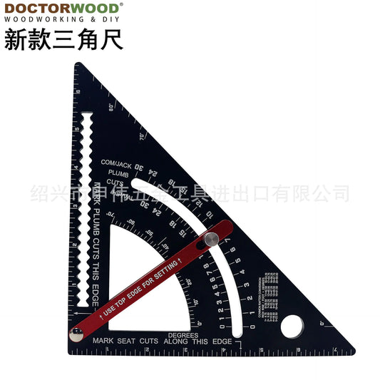 Aluminum Triangular Ruler for Woodworking Measurements