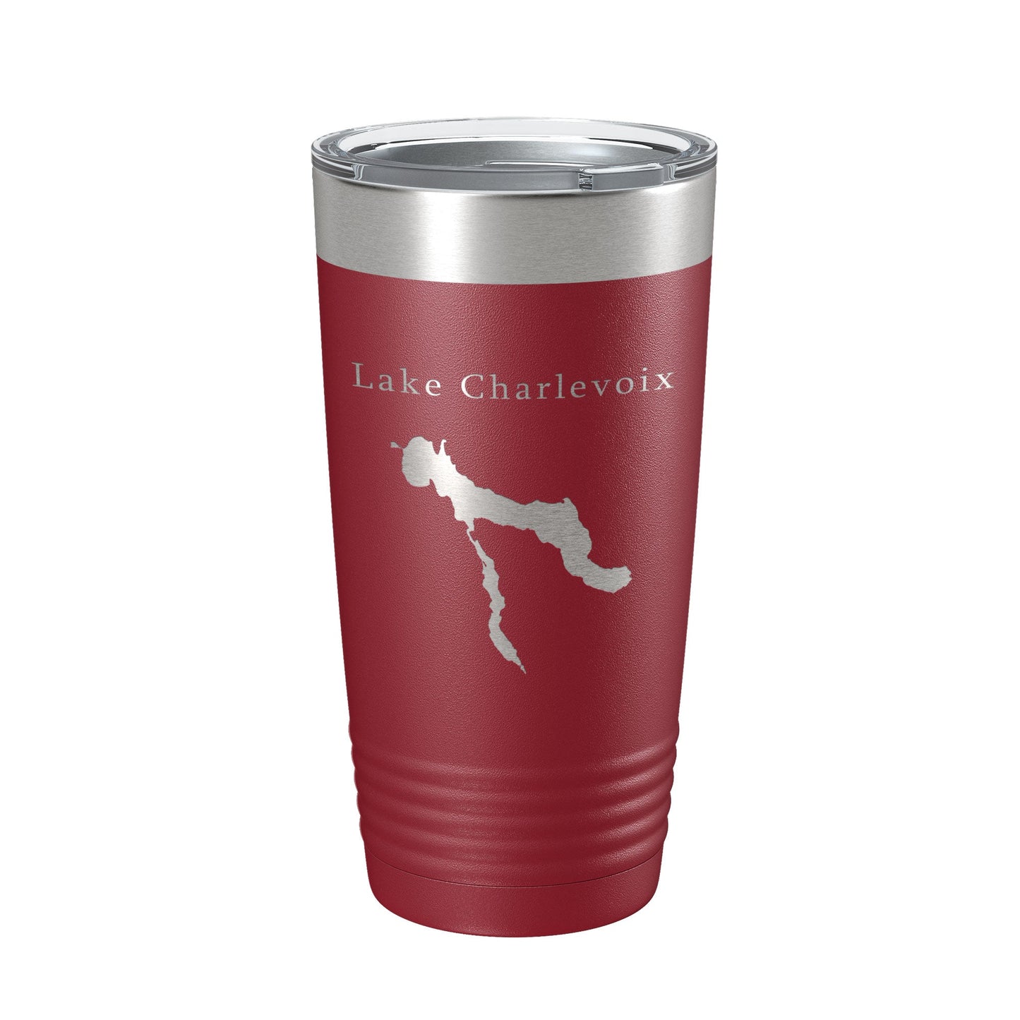 Lake Charlevoix Map Tumbler Travel Mug Insulated Laser Engraved Coffee Cup Michigan 20 oz-18