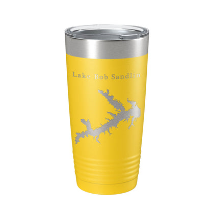 Lake Bob Sandlin Map Tumbler Travel Mug Insulated Laser Engraved Coffee Cup Monticello Reservoir Texas 20 oz-4