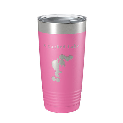 Crooked Lake Map Tumbler Travel Mug Insulated Laser Engraved Coffee Cup Florida 20 oz-11