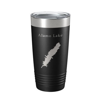 Alamo Lake Map Tumbler Travel Mug Insulated Laser Engraved Coffee Cup Arizona 20 oz-0