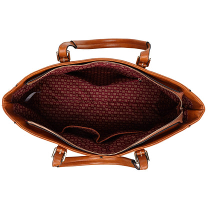 Julia Rustic Vegan Leather Weekender Tote Bag-2