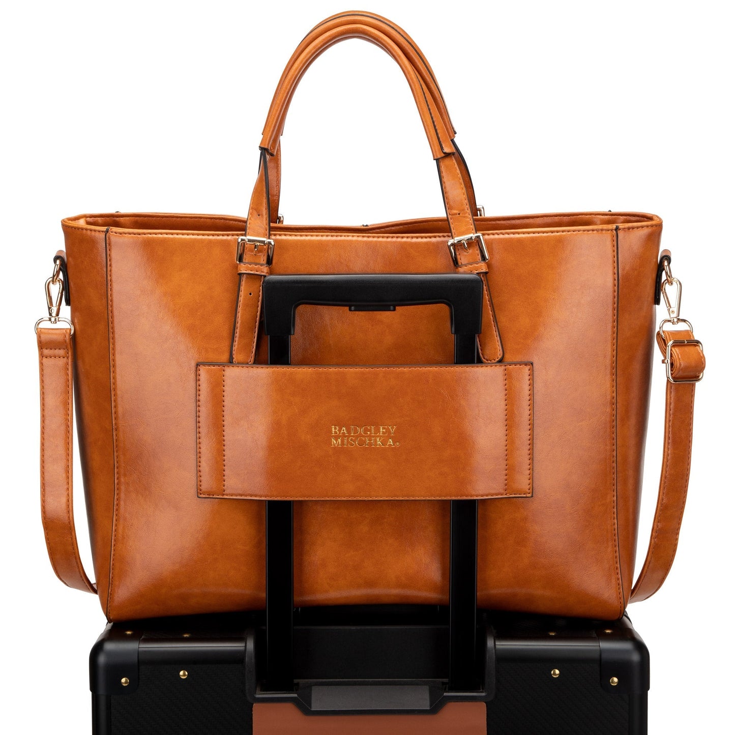 Julia Rustic Vegan Leather Weekender Tote Bag-1