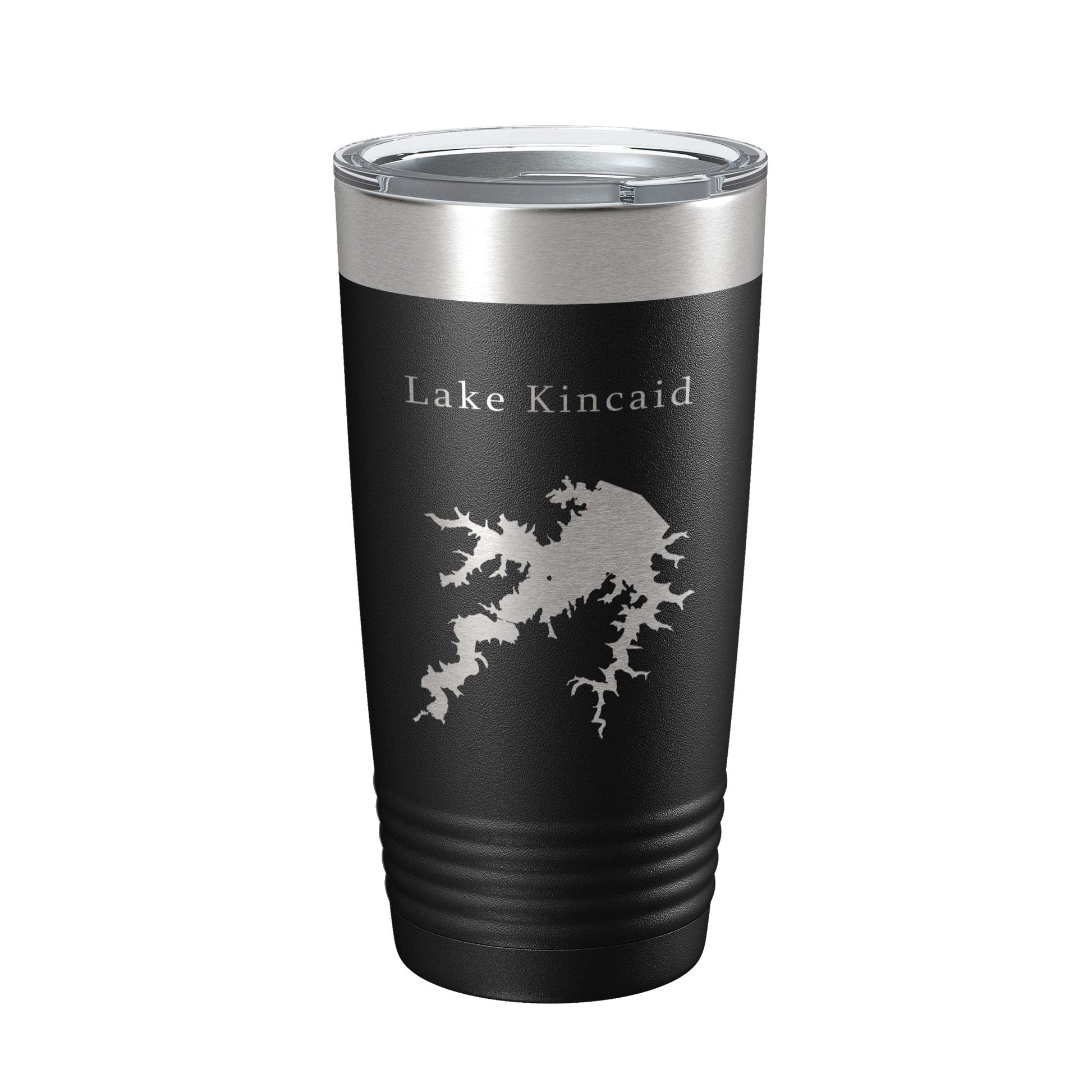 Lake Kincaid Map Tumbler Travel Mug Insulated Laser Engraved Coffee Cup Reservoir Louisiana 20 oz-0