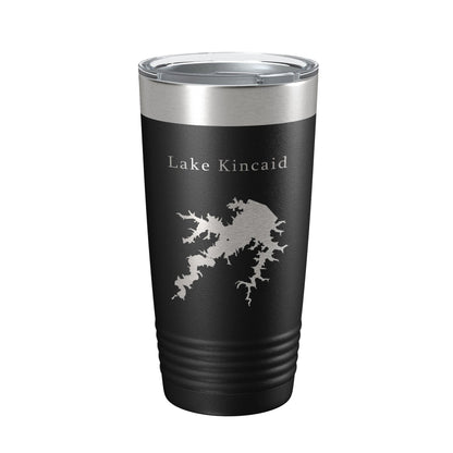 Lake Kincaid Map Tumbler Travel Mug Insulated Laser Engraved Coffee Cup Reservoir Louisiana 20 oz-5