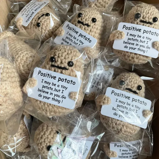 Potato Funny Expression Wool Pendant - Hand-Woven Ornament Keychain