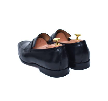 Carrera II - Black Leather Penny Shoes-1