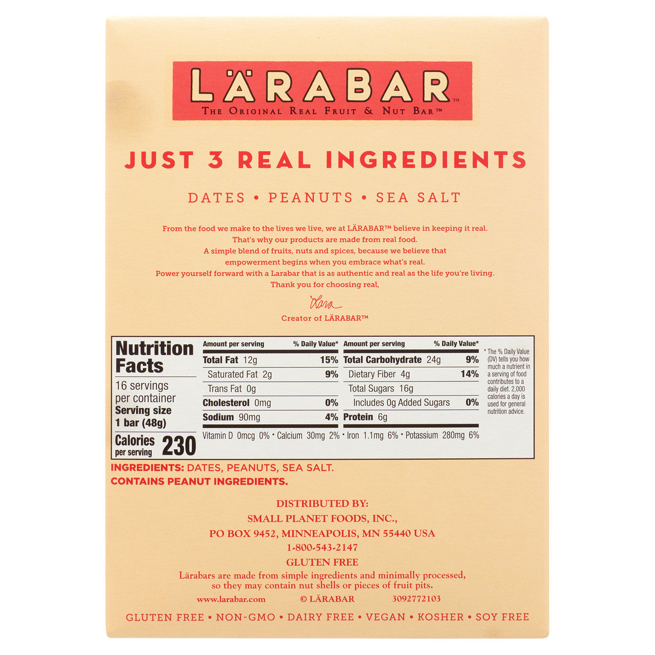 Larabar Peanut Butter Cookie Nutritional Bar (16x1.7 Oz)-5