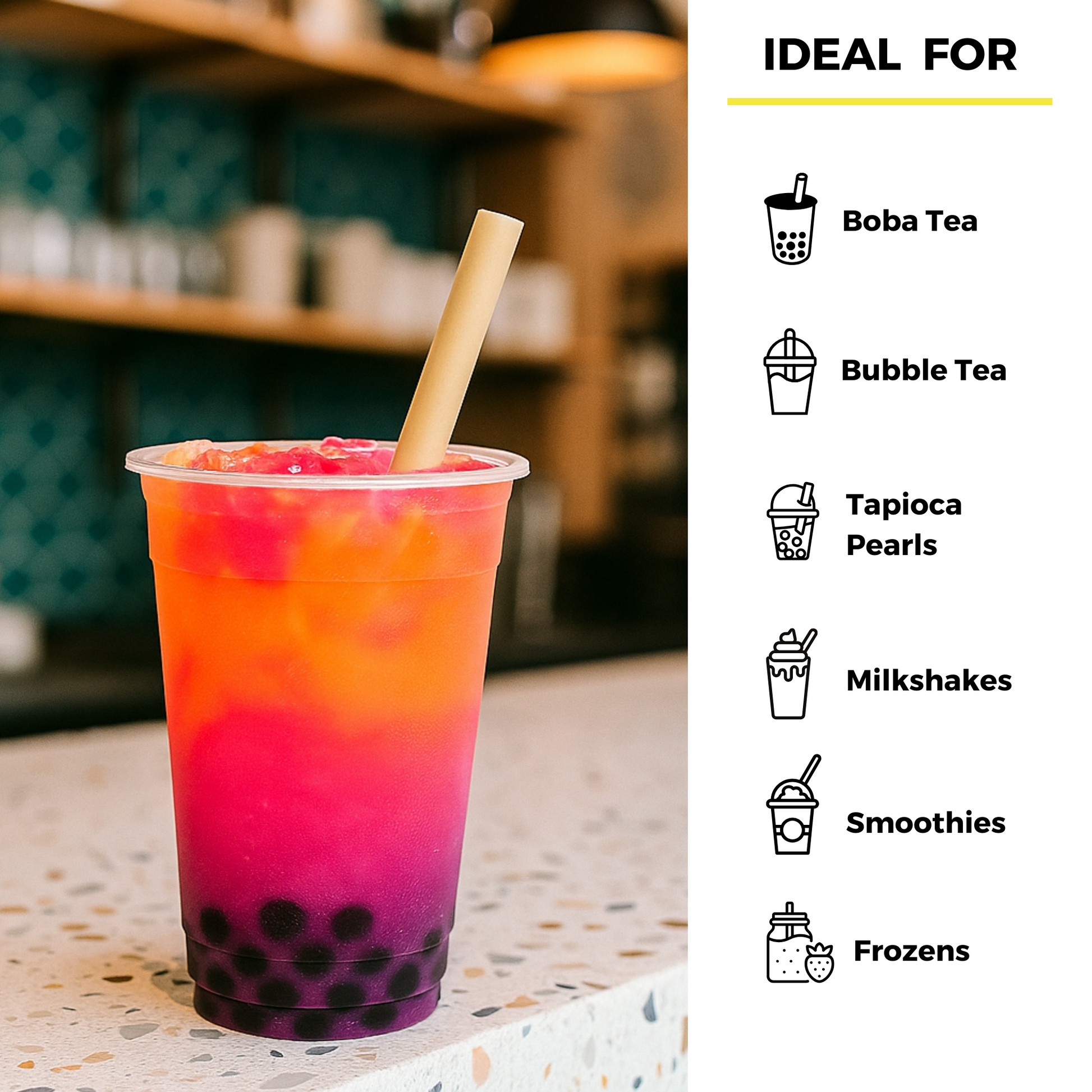 8.7" Wrapped Boba Bamboo Fiber Straws | 12mm-2