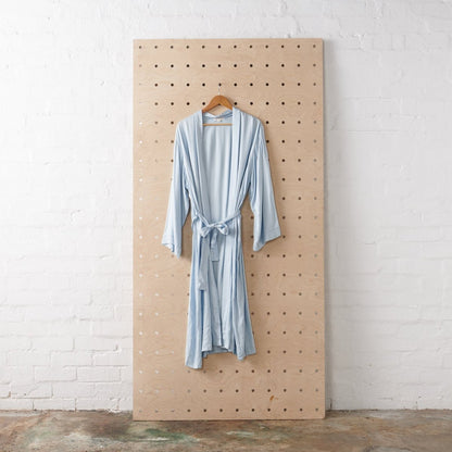 Bamboo Robe in Baby Blue - Long Length-0