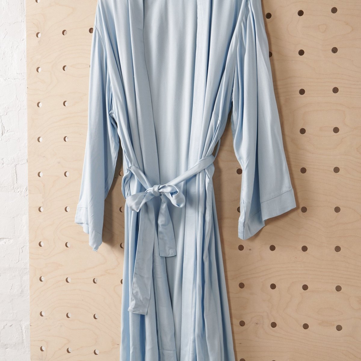 Bamboo Robe in Baby Blue - Long Length-1