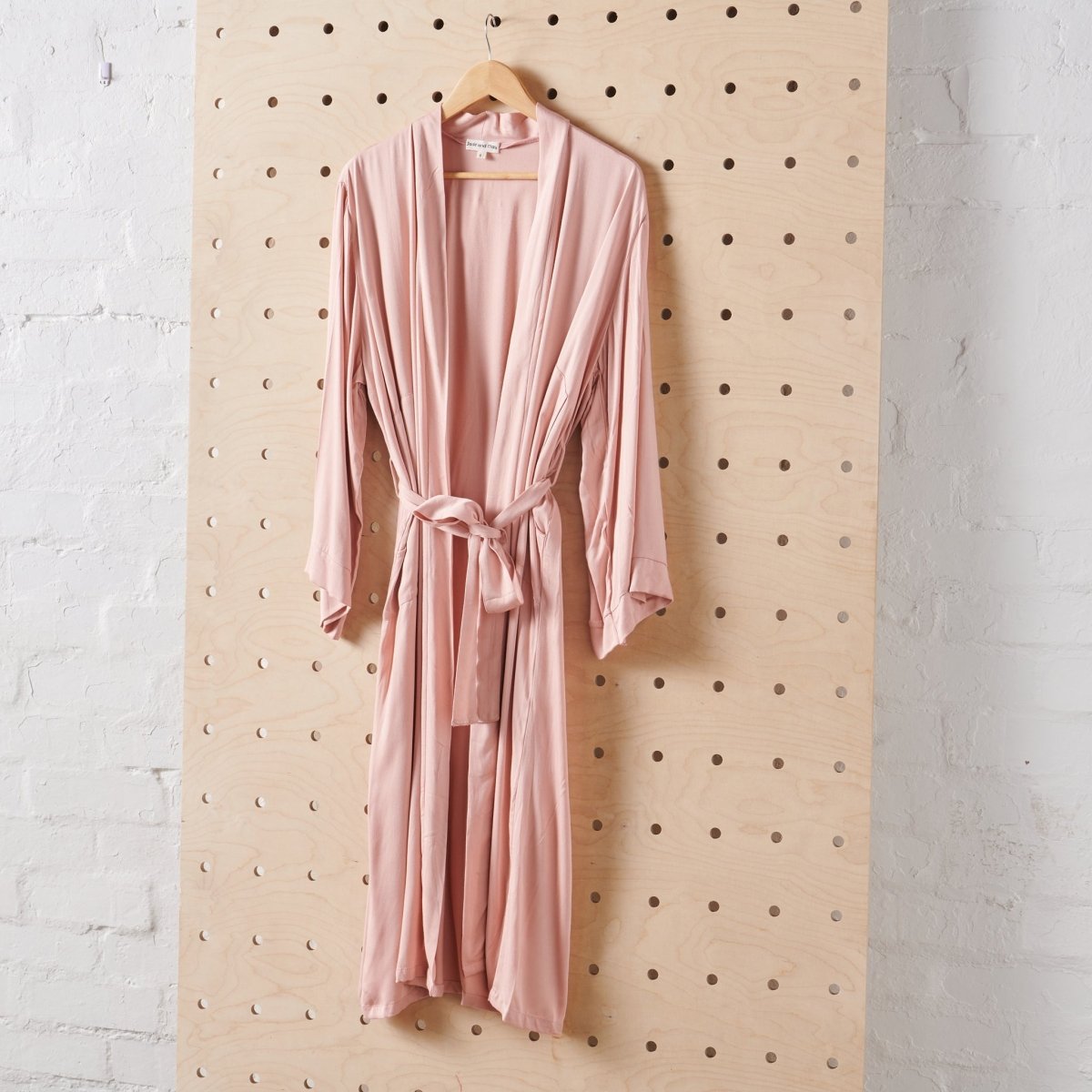 Bamboo Robe in Pink - Long Length-1