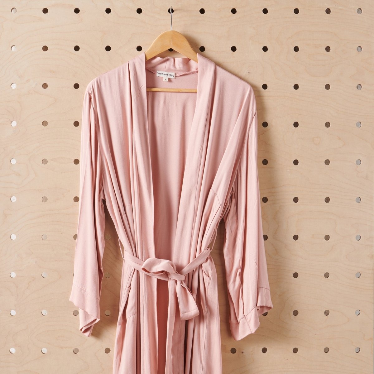 Bamboo Robe in Pink - Long Length-2