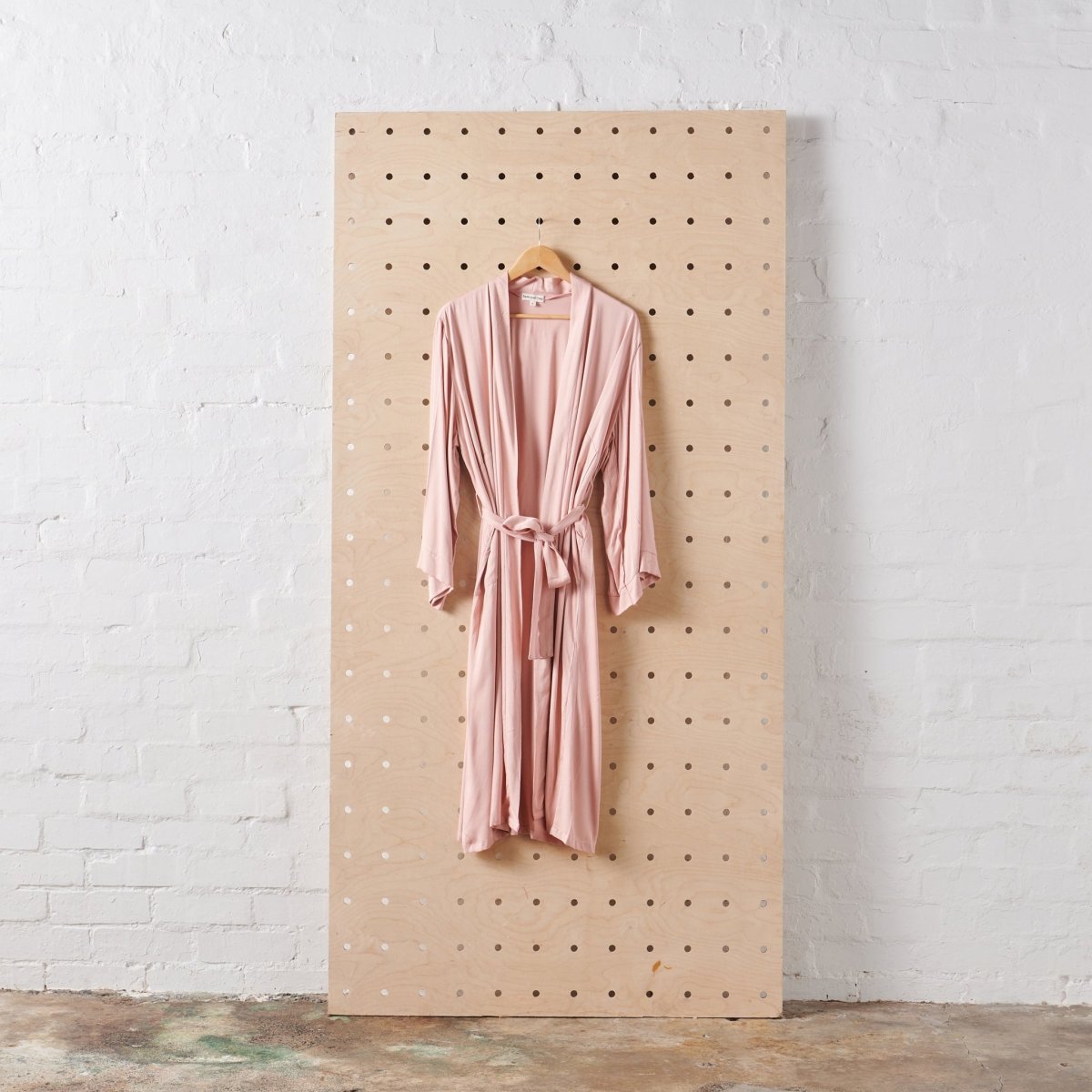 Bamboo Robe in Pink - Long Length-0