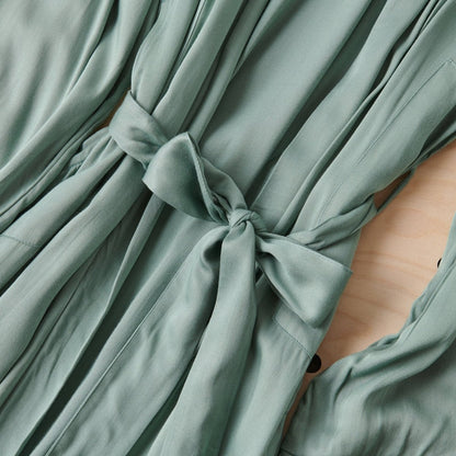 Bamboo Robe in Sage Green-0