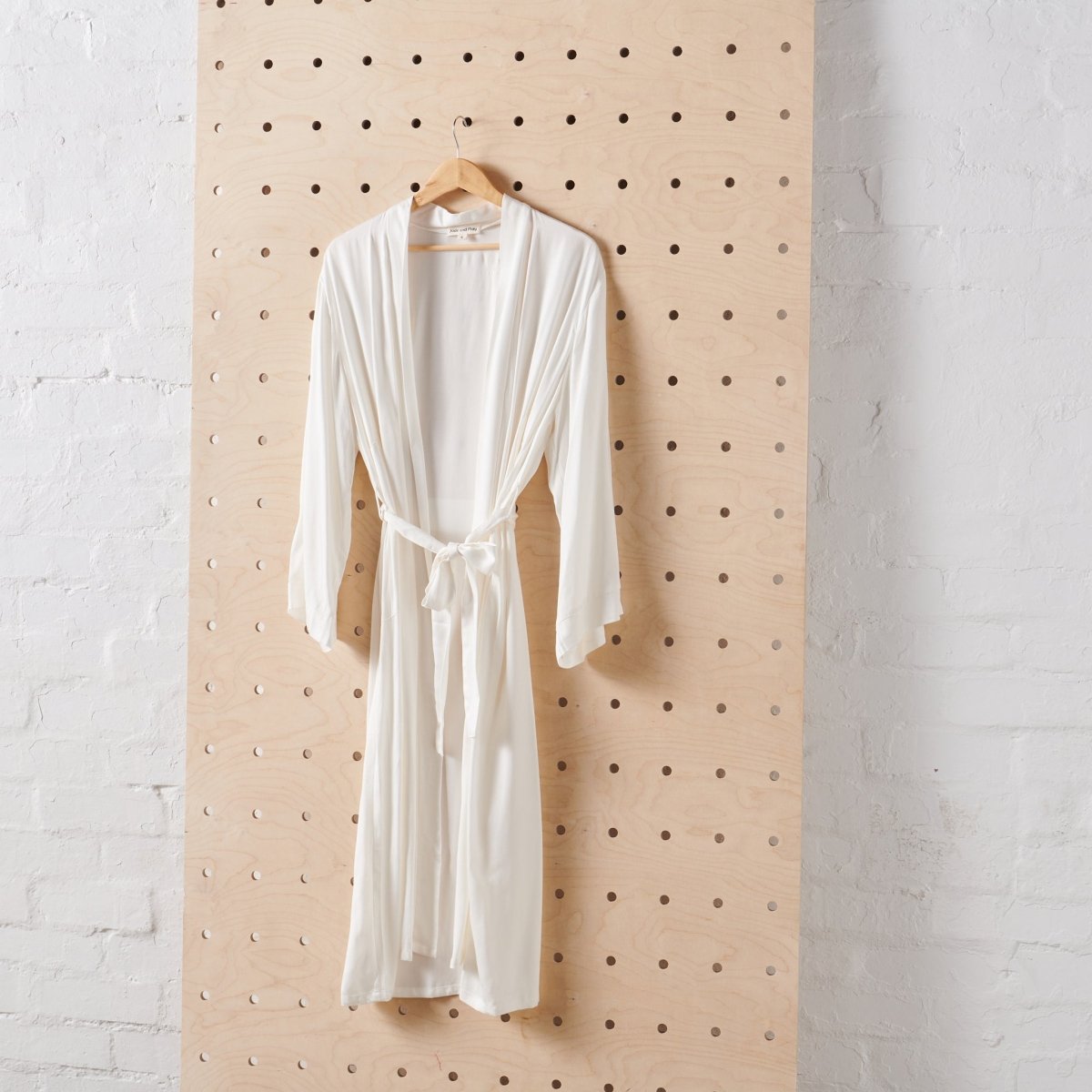 Bamboo Robe in White - Long Length-0