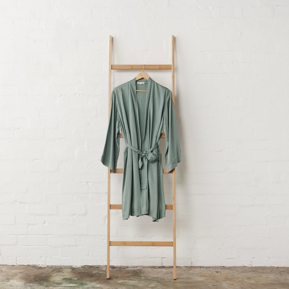 Bamboo Robe in Sage Green-1