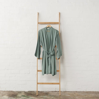 Bamboo Robe in Sage Green-1