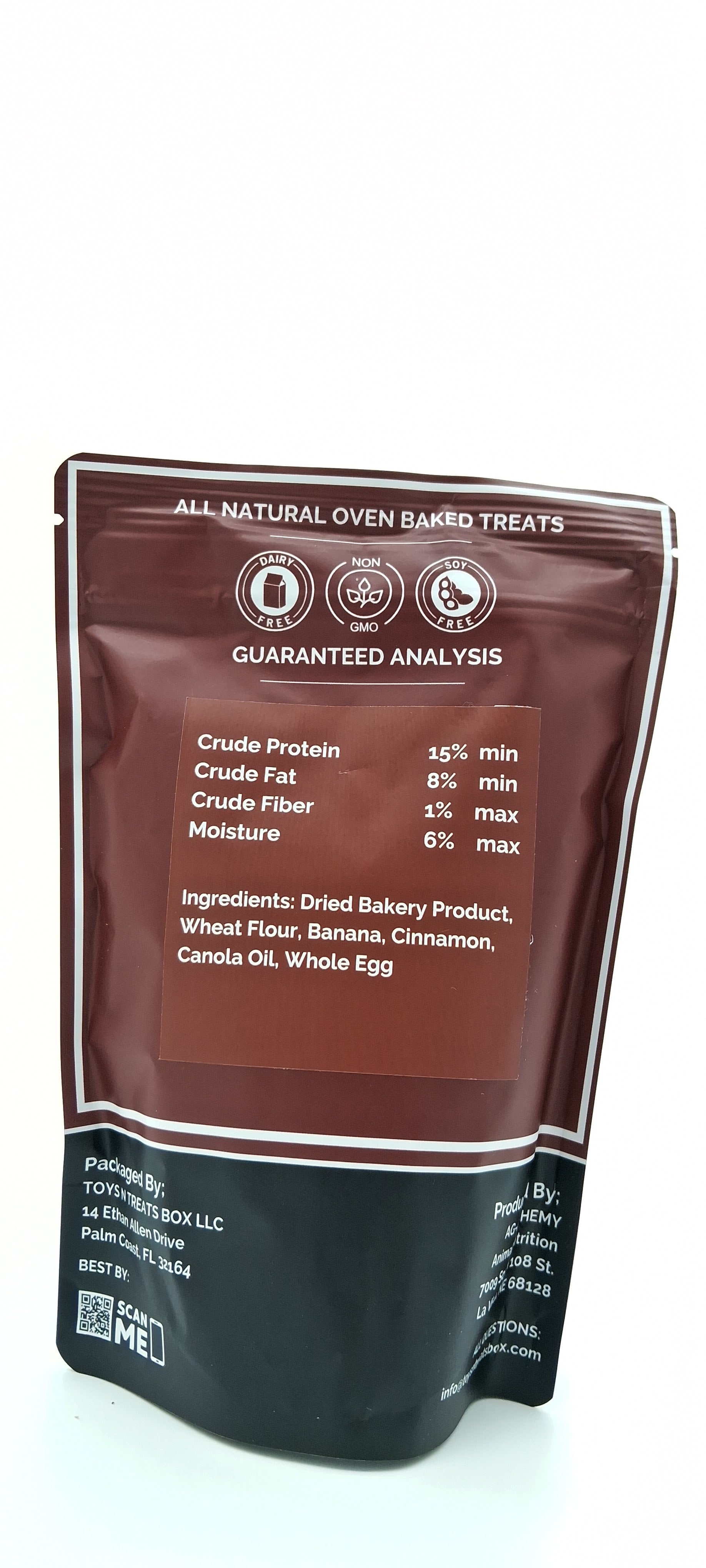 Banana Bread Hearts Dog Treats - All Natural Oven Baked-2