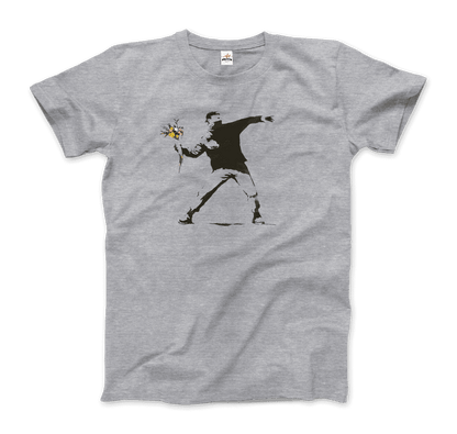 Banksy Flower Thrower Artwork T-Shirt-0