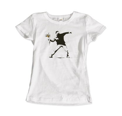 Banksy Flower Thrower Artwork T-Shirt-7