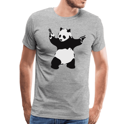 Banksy Pandamonium Armed Panda Artwork T-Shirt-1