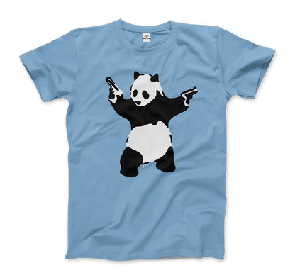 Banksy Pandamonium Armed Panda Artwork T-Shirt-7