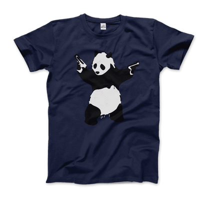 Banksy Pandamonium Armed Panda Artwork T-Shirt-9