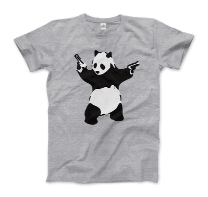 Banksy Pandamonium Armed Panda Artwork T-Shirt-0