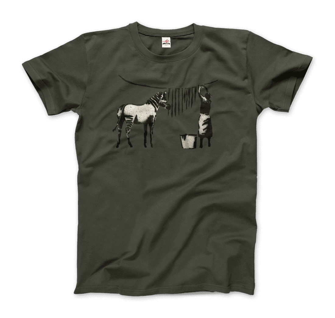 Banksy Zebra Stripes Artwork T-Shirt-6