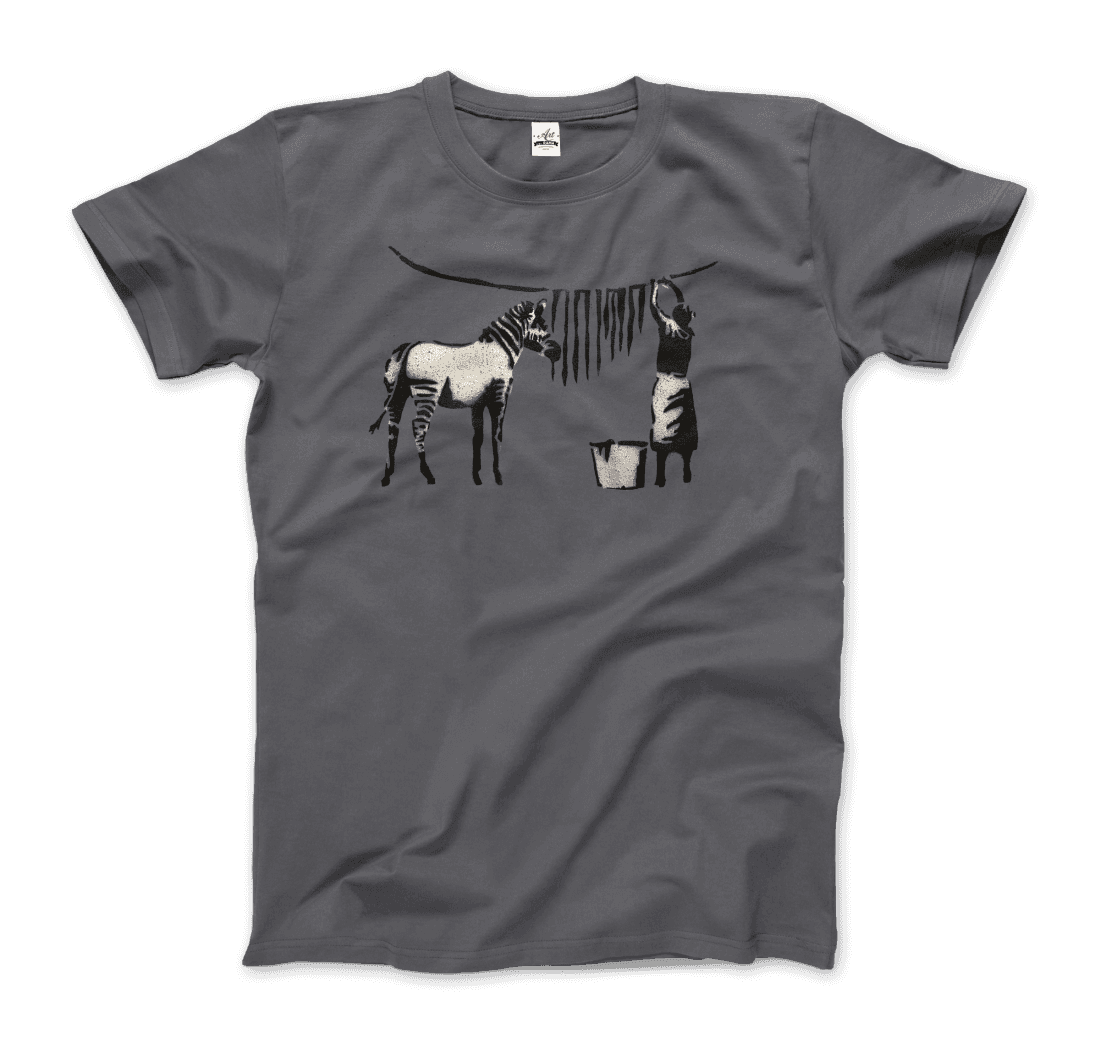 Banksy Zebra Stripes Artwork T-Shirt-3