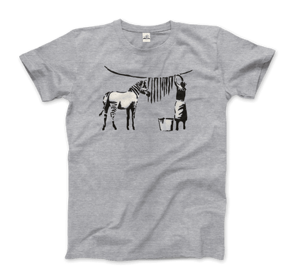 Banksy Zebra Stripes Artwork T-Shirt-0