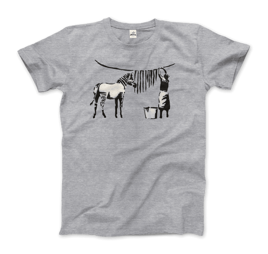 Banksy Zebra Stripes Artwork T-Shirt-0