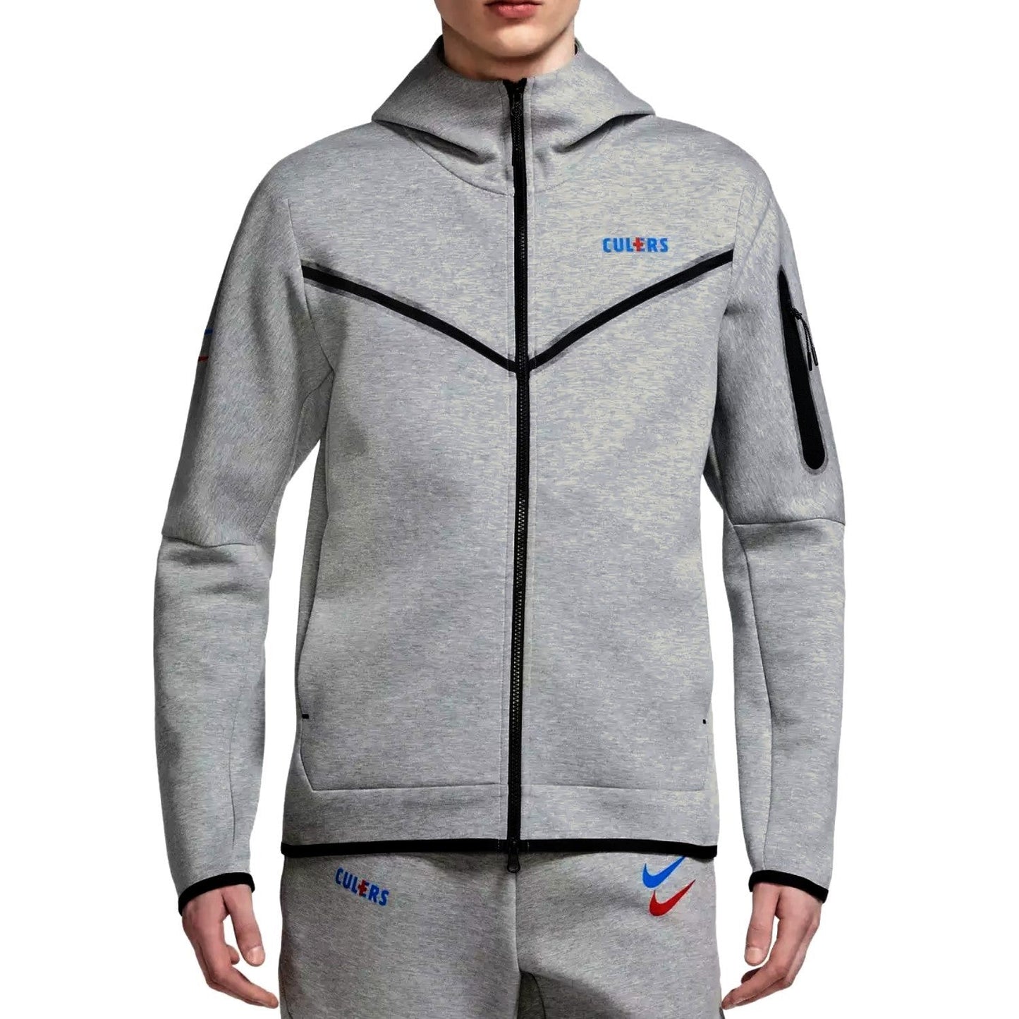 FC Barcelona grey "Culers" Tech Fleece presentation tracksuit 2022/23 - Nike-0