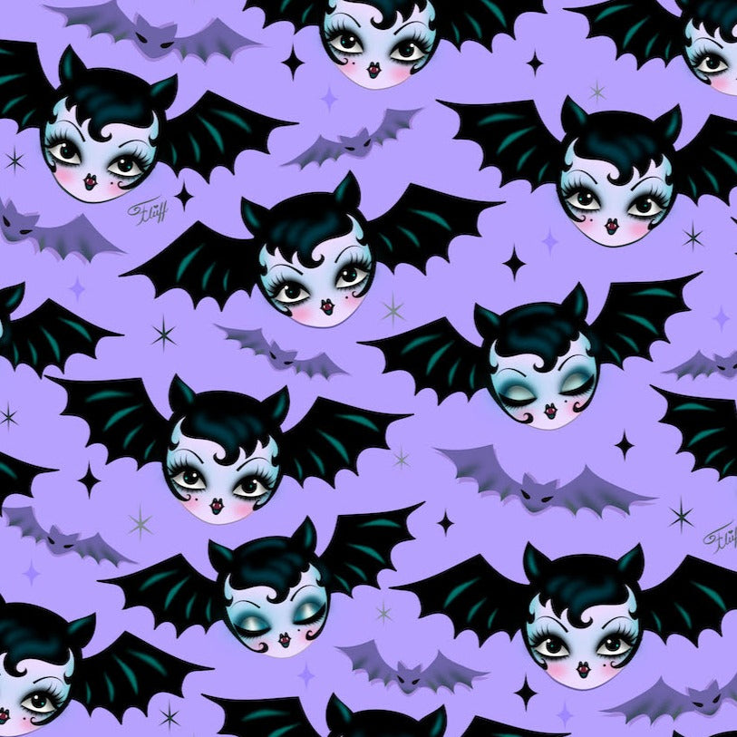 "Battylicious" Leggings by Miss Fluff x Lipstick & Chrome PURPLE-1