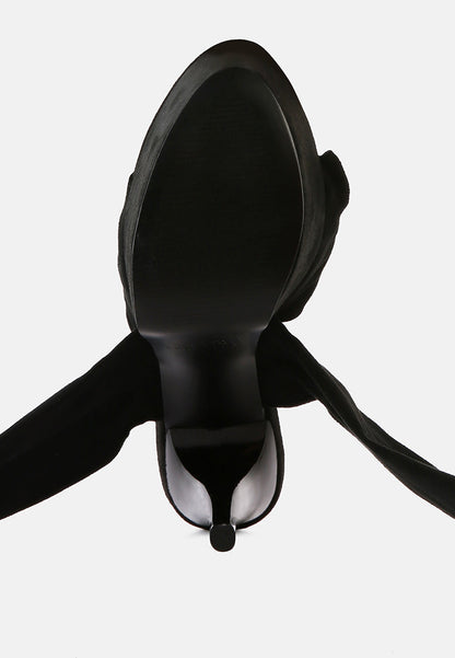 Bauble High Heeled Lace Up Sandals-2