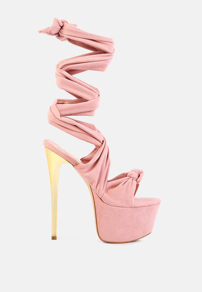 Bauble High Heeled Lace Up Sandals-0