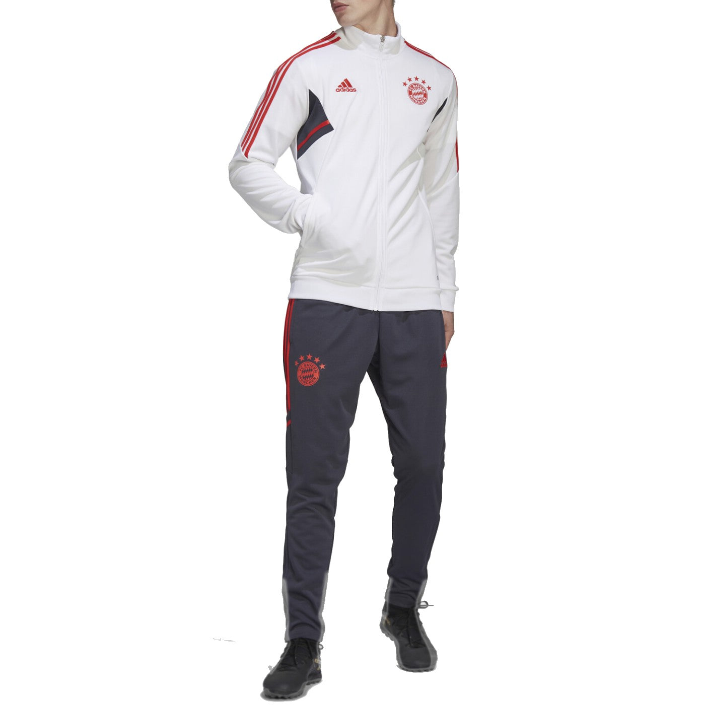 Bayern Munich training bench Soccer tracksuit 2022/23 - Adidas-3
