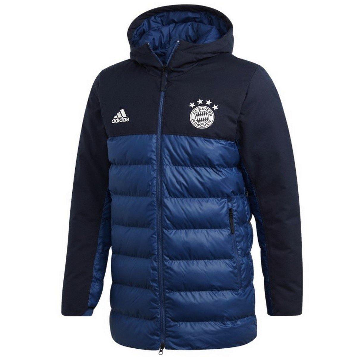 Bayern Munich soccer navy down padded jacket 2019/20 - Adidas-0