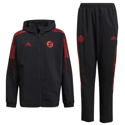 Kids - Bayern Munich black presentation tracksuit 2021/22 - Adidas-0