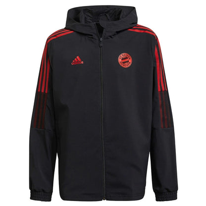 Kids - Bayern Munich black presentation tracksuit 2021/22 - Adidas-2