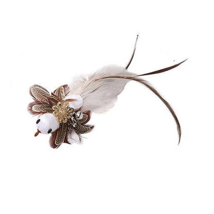Feather Frenzy Cat Teaser: Extendable Steel Wire Rod With Suction Cup-14