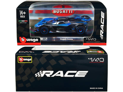 Bugatti Bolide Blue and Carbon Gray "Race" Series 1/43 Diecast Model Car by Bburago-2
