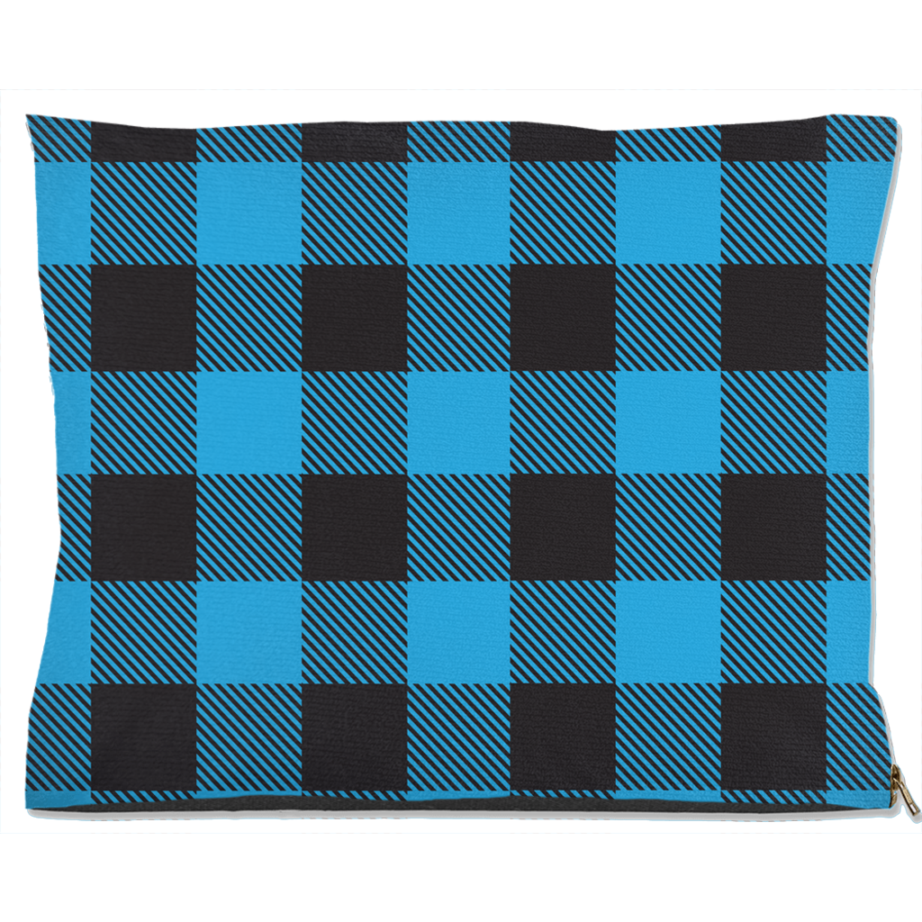 Buffalo Plaid Blue Dog Bed-4