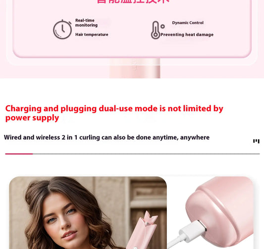 Wireless Portable Hair Curler