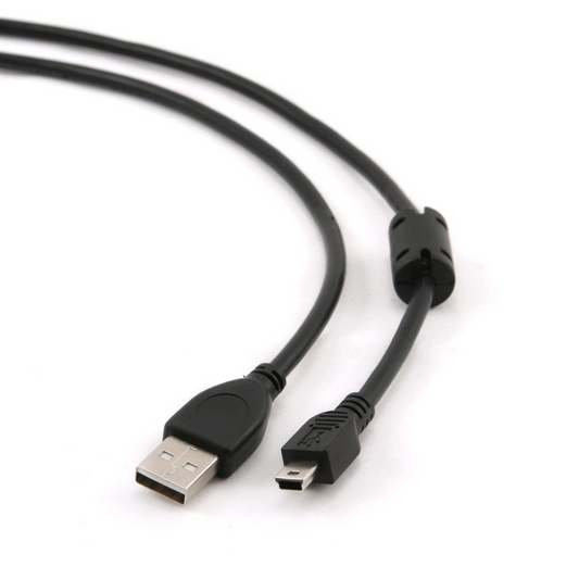 Cablu alimentare si date Gembird, USB 2.0 (T) la Mini-USB 2.0 (T), 1.8m, conectori auriti, Negru, CCF-USB2-AM5P-6 (CCF-USB2-AM5P-6)-0
