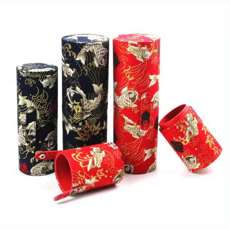 Chinese Style Fabric Storage Box for Makeup Brushes