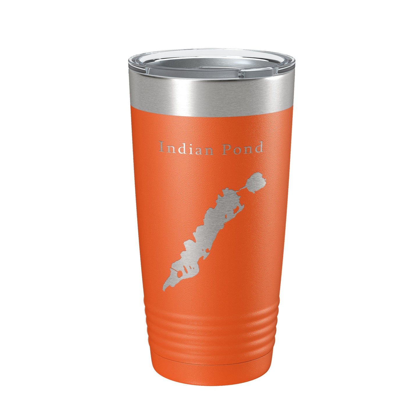 Indian Pond Tumbler Lake Map Travel Mug Insulated Laser Engraved Coffee Cup Maine 20 oz-17