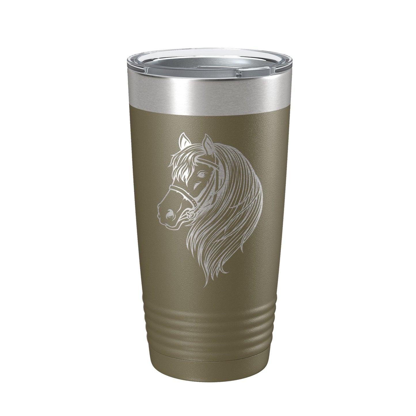 Horse Face Tumbler Horseback Rider Travel Mug Equestrian Gift Insulated Laser Engraved Coffee Cup Horse Lover Farmer 20 oz-21