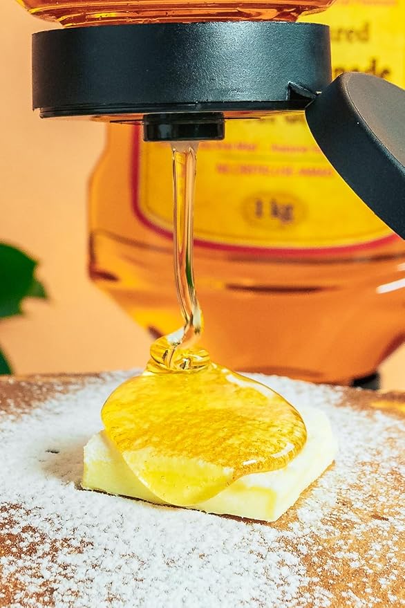 Be Sweet - Honey Flavoured Spread Upside Down Bottle - Case of 12 x 1KG Bottles - 3KG Bottle - Canadian Distribution-4